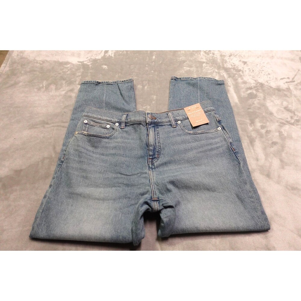 Madewell Womens Size 27P Norman Wash‎ Comfort Stretch Petite 90's Straight Jeans